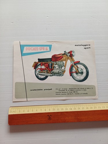 Ducati 175 S Sport 1959 depliant italiano originale