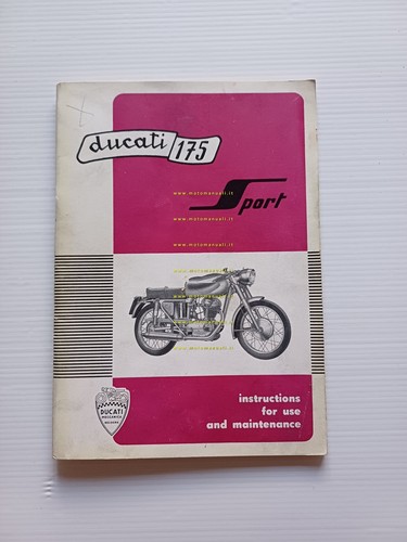 Ducati 175 Sport 1957 manuale uso manutenzione INGLESE originale owner's …