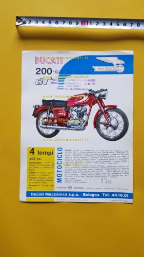 Ducati 200 GT 1962 depliant originale moto ITALIANO motorcycle brochure