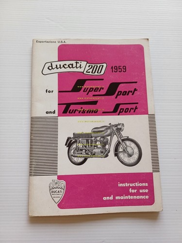 Ducati 200 Super Sport -200 Turismo Sport USA 1959 manuale …