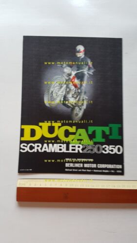Ducati 250-350 Scrambler 1968 depliant originale INGLESE moto brochure