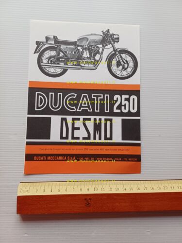 Ducati 250 Desmo 1971 depliant originale TEDESCO