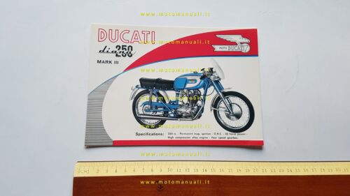 Ducati 250 Diana Mark III 1964 depliant originale INGLESE