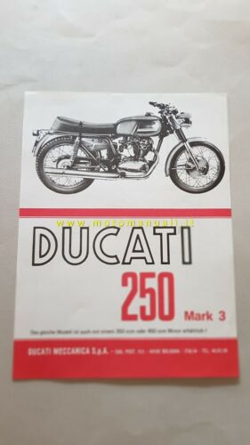 Ducati 250 Mark 3 1971 depliant originale GERMAN TEXT moto …
