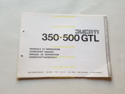 Ducati 350 - 500 GTL aggiornamento manuale officina workshop manual
