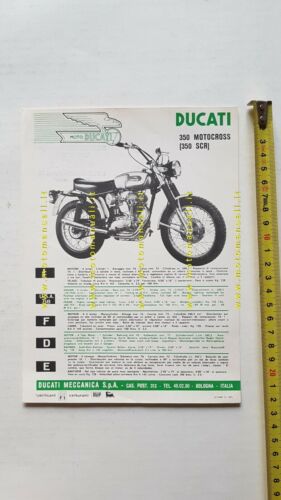 Ducati 350 Motocross (Scrambler) 1966 depliant originale moto brochure