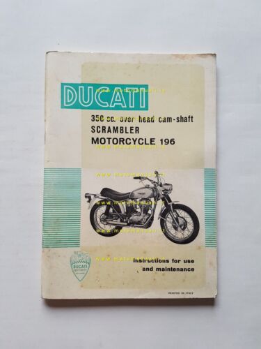 Ducati 350 SCRAMBLER 1968 manuale uso originale INGLESE owner's manual