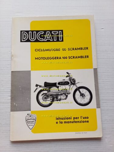 Ducati 50 - 100 Scrambler 1971 manuale uso originale italiano