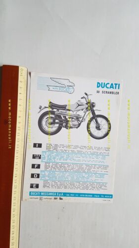 Ducati 50 SCRAMBLER 1967 depliant originale ITALIANO moto moped brochure
