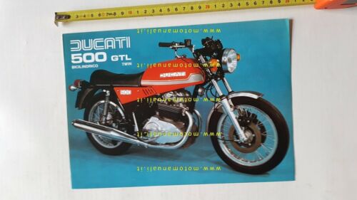 Ducati 500 GTL 1976 depliant originale ITALIANO moto brochure