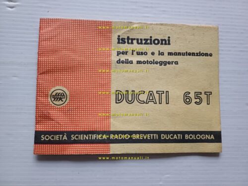 Ducati 65 T anni 50 manuale uso manutenzione originale owner's …