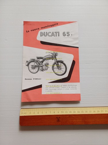 Ducati 65 T depliant originale italiano