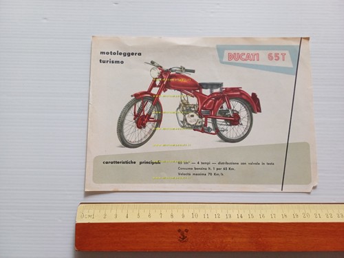 Ducati 65 T depliant originale italiano