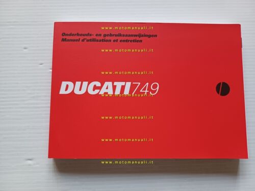 Ducati 749 2002-03 manuale uso libretto istruzioni testo Francese Olandese