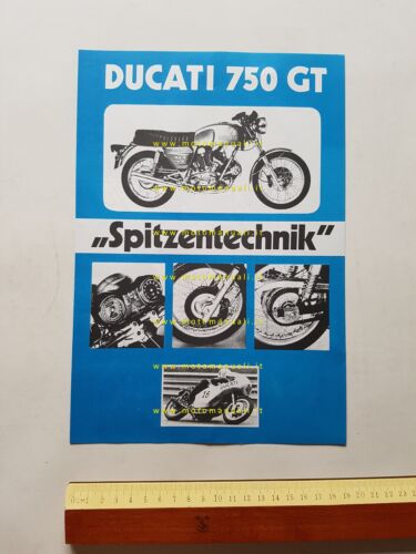 Ducati 750 GT 1971 depliant originale tedesco