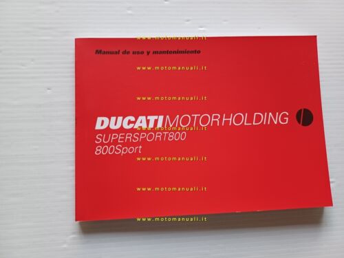 Ducati 800 Supersport - Sport 2002 manuale uso libretto istruzioni …