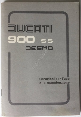DUCATI 900 SS Desmo - Istruzioni per Uso e Manutenzione …