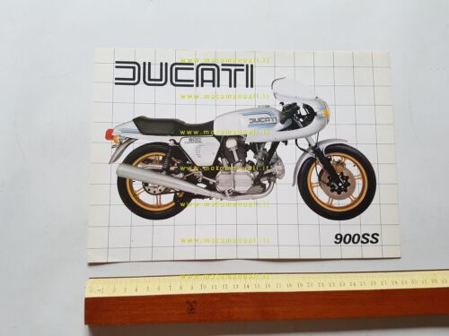 Ducati 900 SS Desmo 1980 depliant originale italiano inglese