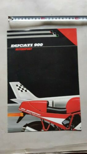 Ducati 900 Super Sport Desmo 1990 depliant originale moto brochure