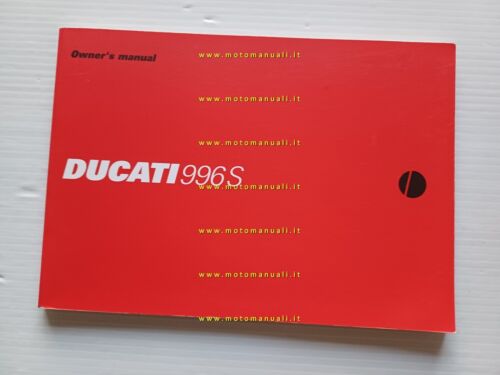 Ducati 996 S 2000 manuale uso libretto istruzioni testo Inglese …