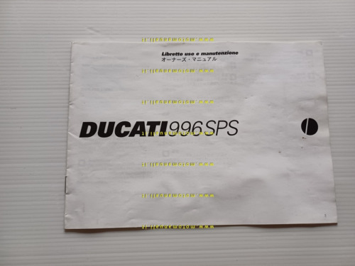 Ducati 996 SPS 1999 manuale uso manutenzione libretto istruzioni originale