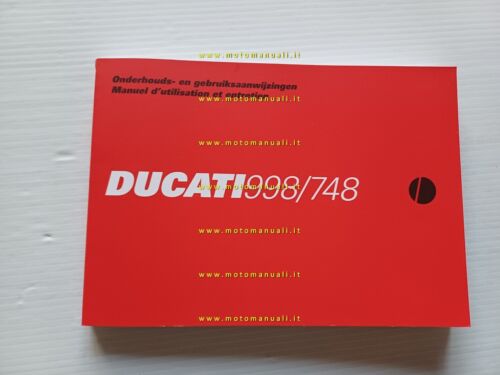 Ducati 998-748 2002-03 manuale uso libretto istruzioni testo Francese Olandese