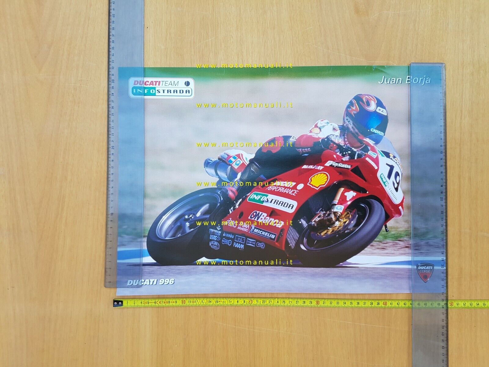 Ducati 998 Infostrada Superbike 2002 manifesto poster originale moto