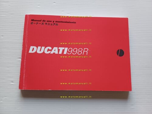 Ducati 998 R 2001-02 manuale uso libretto istruzioni testo Spagnolo …