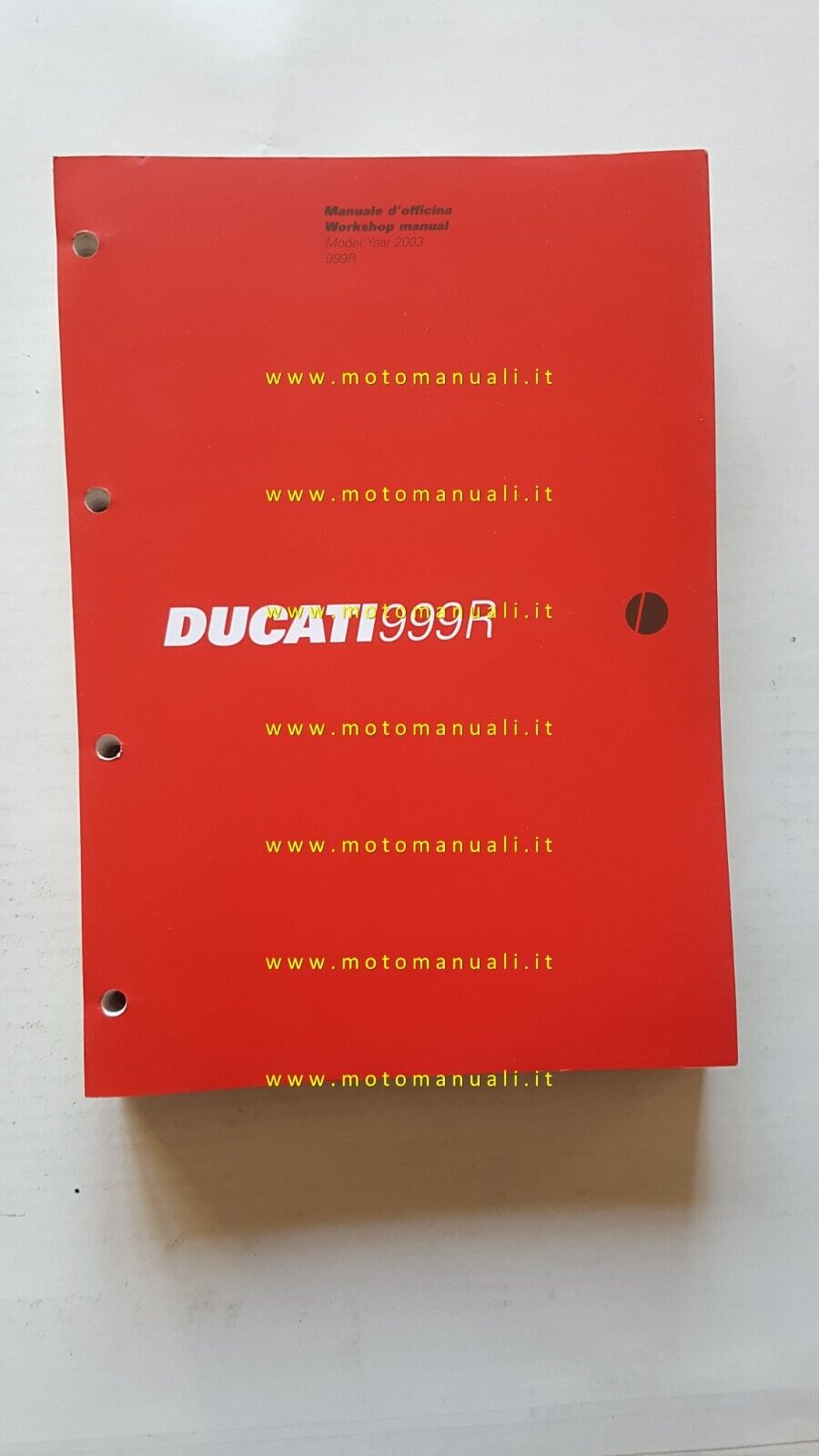 DUCATI 999 R 2003 manuale officina ITALIANO INGLESE originale WORKSHOP …