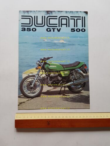 Ducati GTV 350 GTV 500 1977 depliant originale italiano