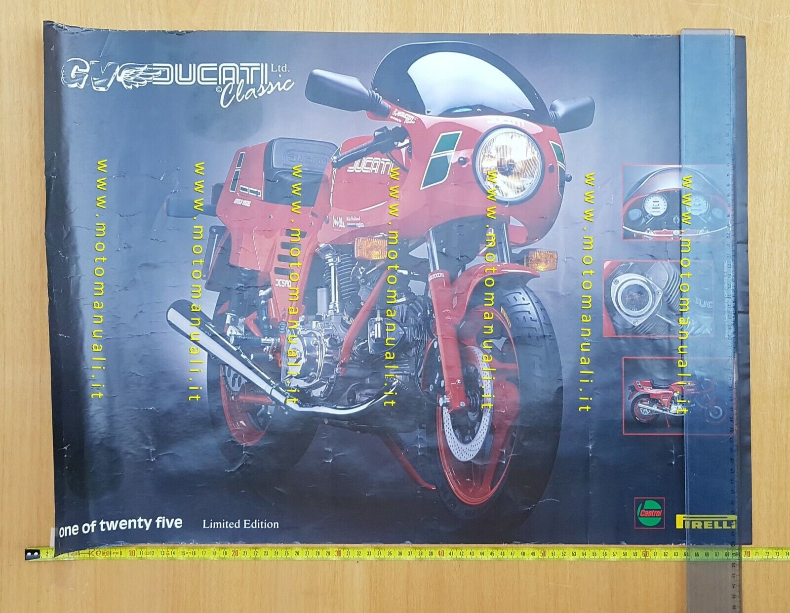 Ducati GV MHR 1000 1988 manifesto poster originale moto no …