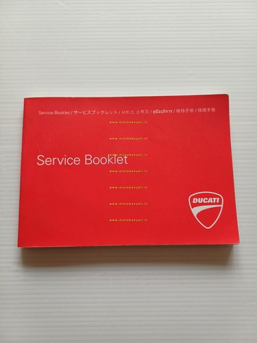 Ducati libretto tagliandi garanzia 2010 nuovo originale inglese giapponese