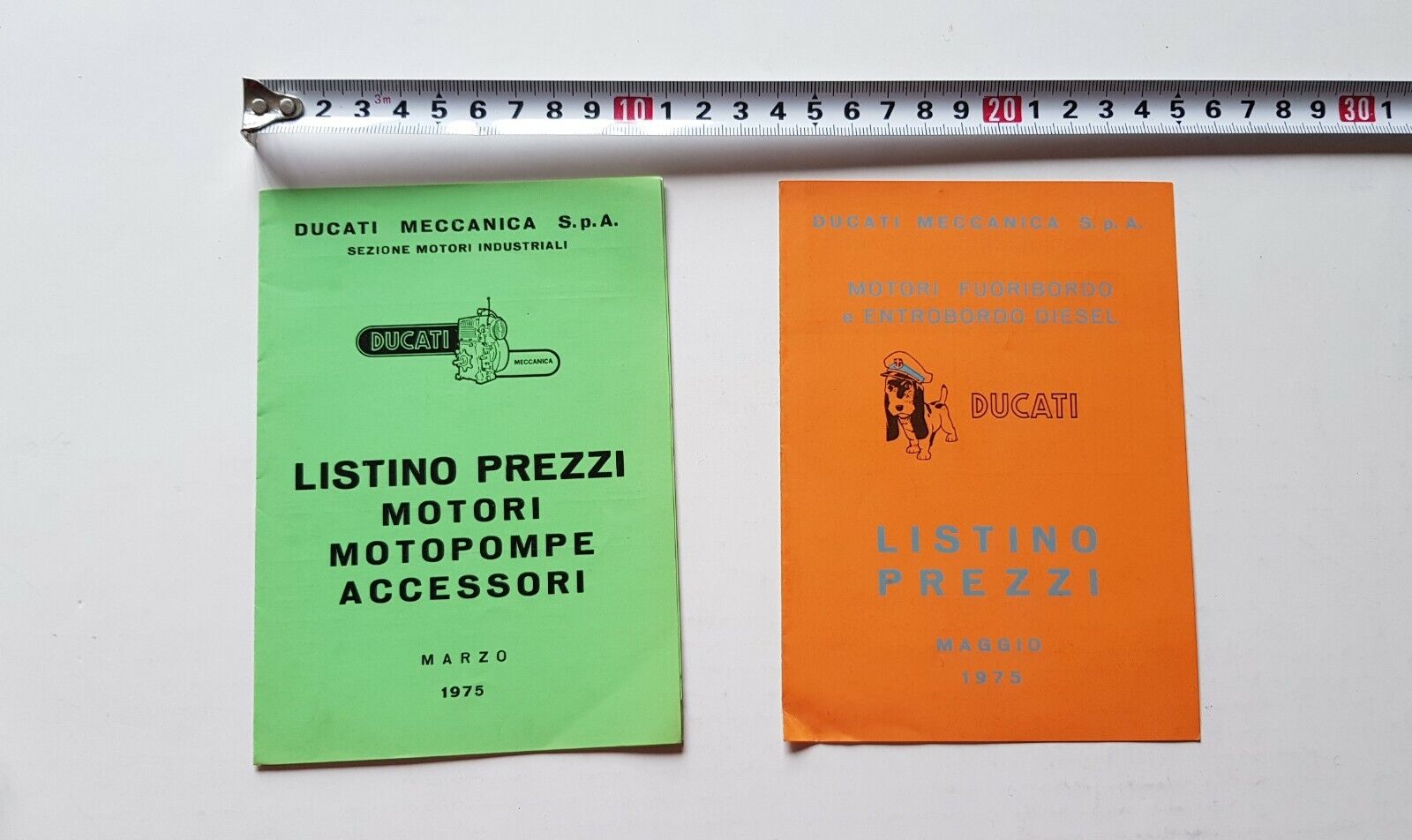 Ducati listini 1975 motori fuoribordo industriali originali no depliant brochure
