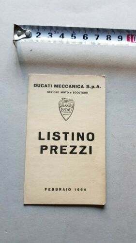 Ducati listino prezzi moto ciclomotori 1964 originale italiano no depliant
