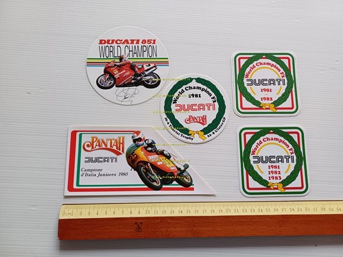 Ducati lotto 5 adesivi pubblicitari Pantah - 851 originali factory …