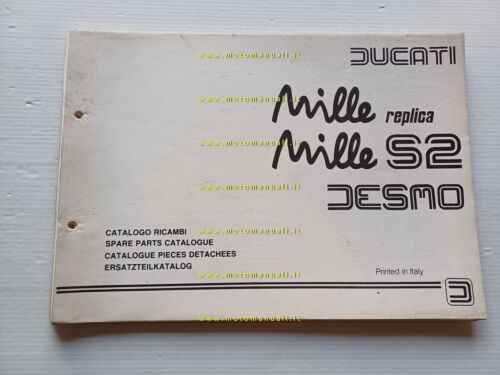 Ducati Mille Replica - Mille S2 1985 catalogo ricambi originale …