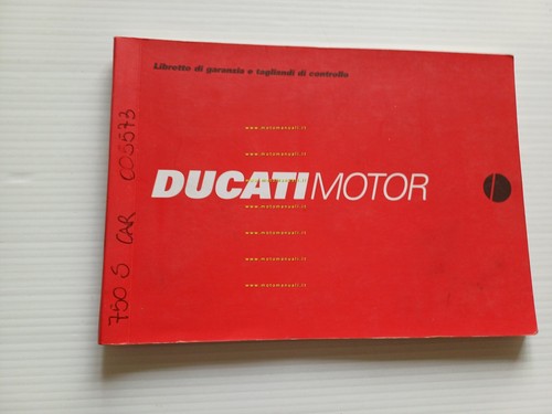 Ducati modelli 2000 libretto tagliandi garanzia originale usato