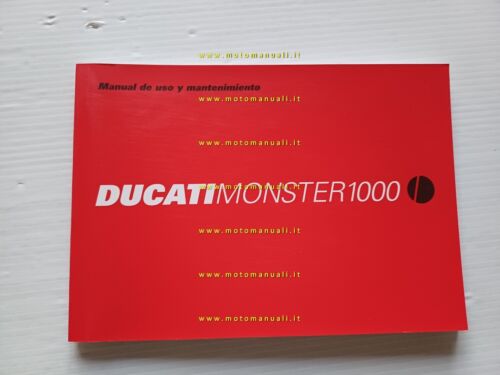 Ducati Monster 1000 2002 manuale uso libretto originale testo Spagnolo