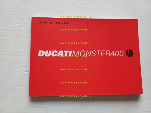 Ducati Monster 400 2002 manuale uso testo Giapponese 400 2002