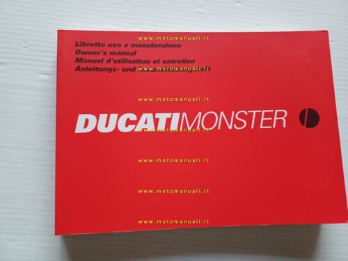 Ducati Monster 600 - 750 - 900 2000 manuale uso …