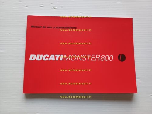 Ducati Monster 800 2002 manuale uso libretto istruzioni originale testo …