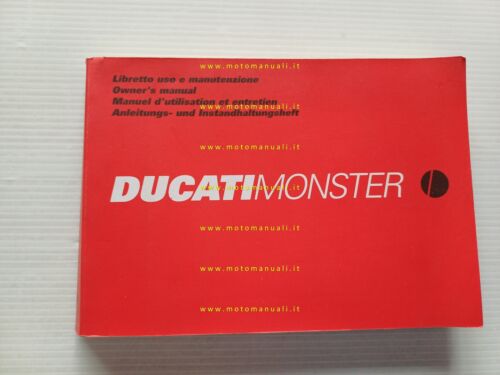 Ducati Monster modelli 2001 manuale uso manutenzione libretto originale italiano