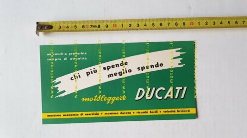 Ducati Motoleggere anni 50 cartolina originale no depliant