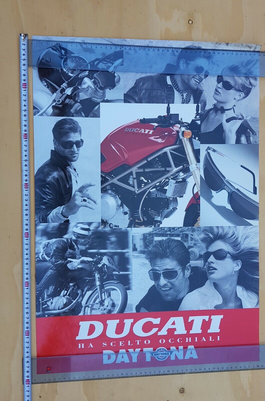 Ducati Occhiali Daytona manifesto poster originale no depliant brochure