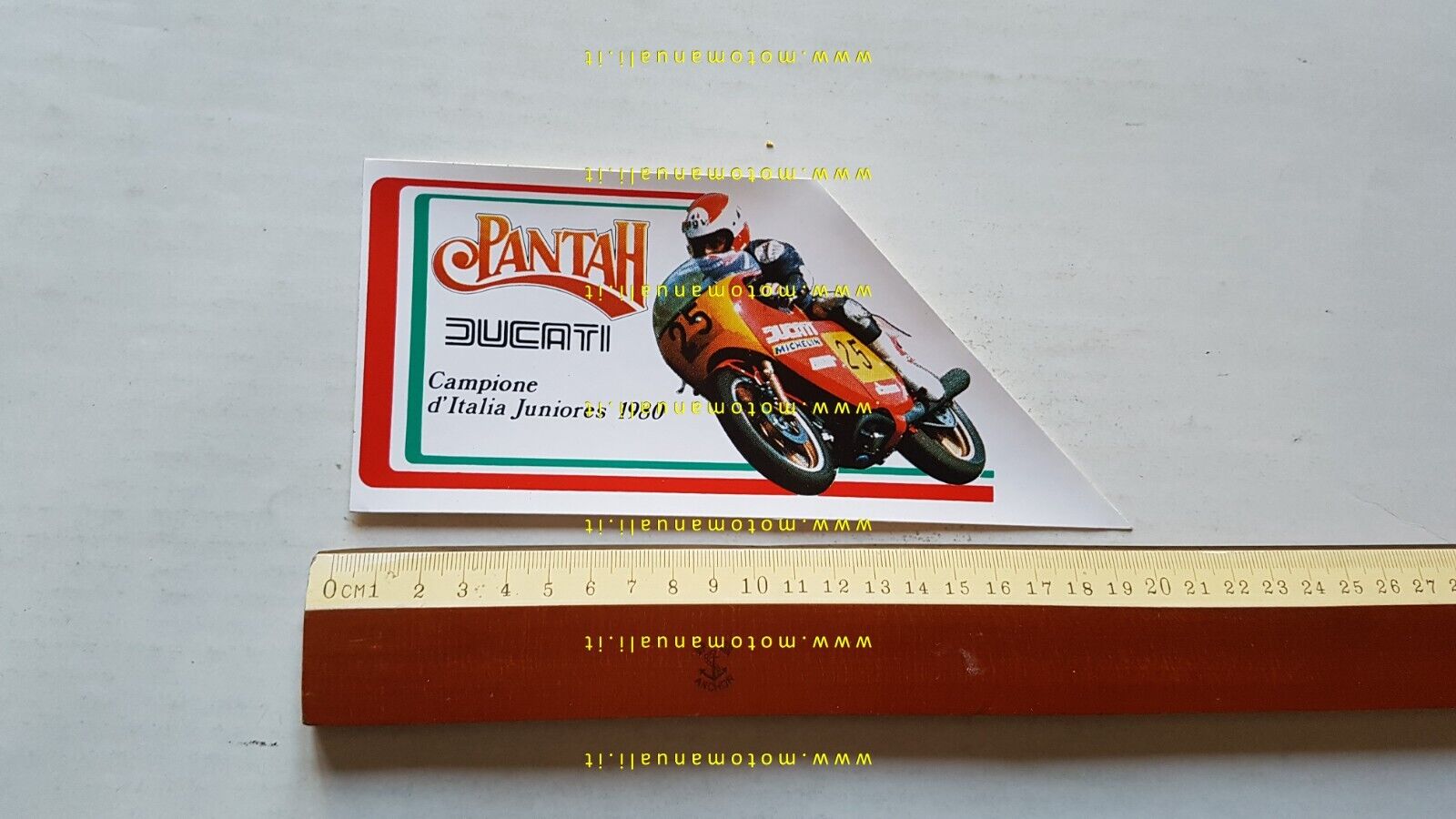 Ducati Pantah campione jun. 1980 adesivo pubblicitario originale factory sticker