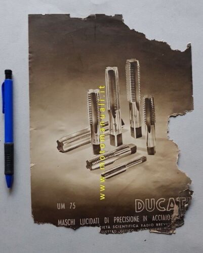DUCATI Produzione Maschi di Precisione 1946 depliant originale brochure