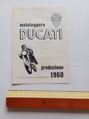 Ducati produzione modelli moto 1960 depliant originale italiano