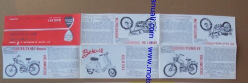 Ducati produzione moto ciclomotori 1964 depliant originale motorcycle brochure