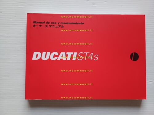 Ducati ST4 S 2001 manuale uso originale testo Spagnolo Giapponese