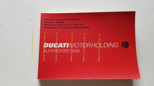 Ducati Supersport 1000 2002 manuale uso manutenzione originale owner's manual